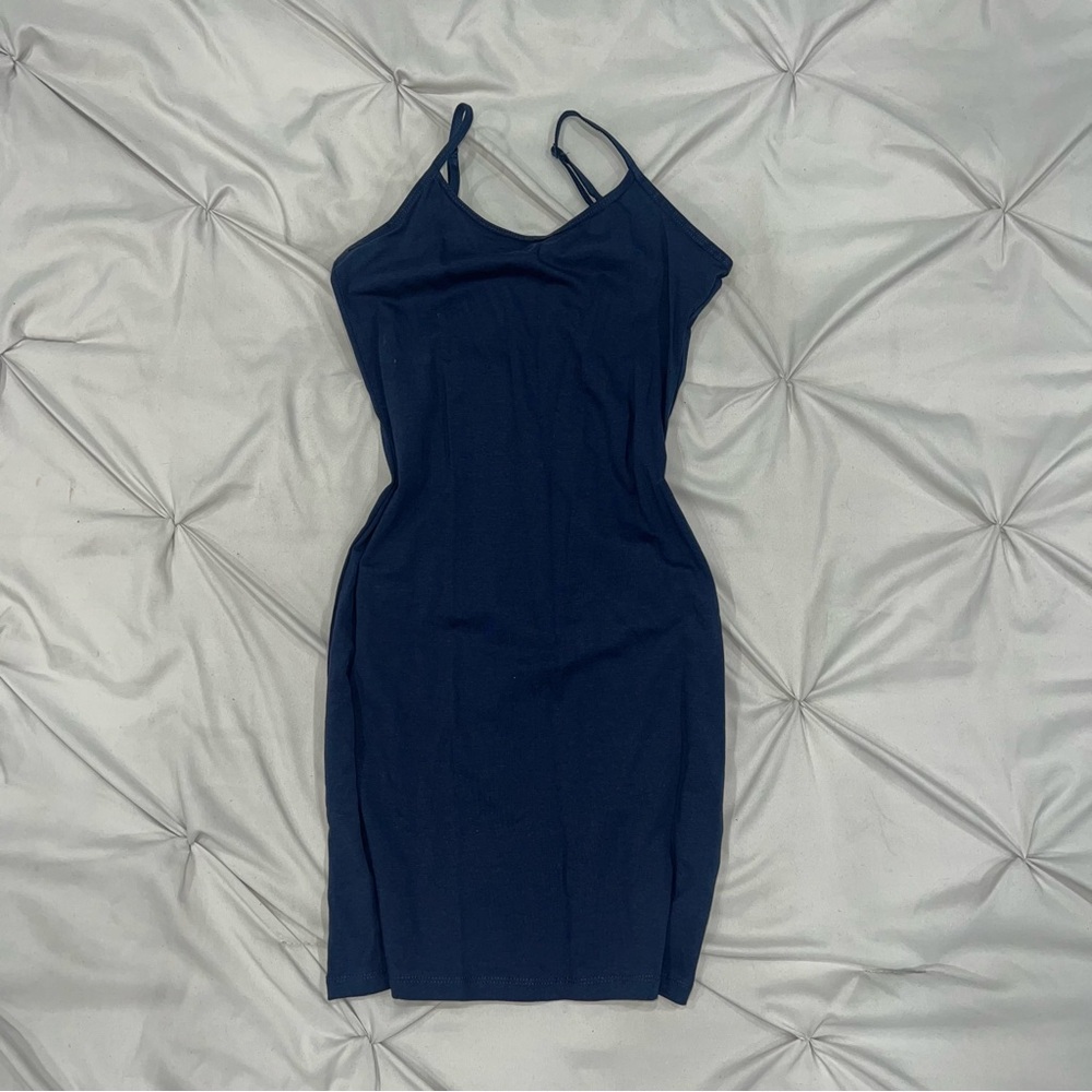 NEVER WORN Fashion Nova Navy Blue Cami Mini Dress